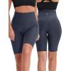 imageNELEUS Womens 8quot Biker Shorts High Waist Tummy Control Workout Running Shorts for Gym Yoga9044 BlackGreyPink 3 Pack