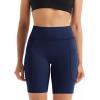 imageNELEUS Womens 8quot Biker Shorts High Waist Tummy Control Workout Running Shorts for Gym Yoga9119 BlackGreyDark Navy 3 Pack