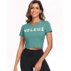 imageNELEUS Womens Running Crop Tank Tops Dry Fit Workout Athletic Crop Shirts Pack of 31501 BlackGreyBlackish Green