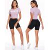 imageNELEUS Womens Running Crop Tank Tops Dry Fit Workout Athletic Crop Shirts Pack of 31501 BlackGreyLight Pink