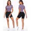 imageNELEUS Womens Running Crop Tank Tops Dry Fit Workout Athletic Crop Shirts Pack of 31501 BlackGreyPurple