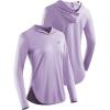 imageNELEUS Womens Sun Protection Running Shirts Workout Athletic Shirts with Hoods8090 2 Pack purpleWhite