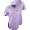 imageNELEUS Womens Sun Protection Running Shirts Workout Athletic Shirts with Hoods8104 PinkGreyPurple 3 Pack