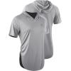 imageNELEUS Womens Sun Protection Running Shirts Workout Athletic Shirts with Hoods8104 PinkGreyPurple 3 Pack
