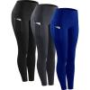 imageNELEUS High Waist Running Workout Leggings for Yoga with Pockets9017 Yoga Pant 3 PackblackGreyBlue