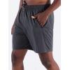 imageNELEUS Mens 7 inch Lightweight Workout Running Shorts with Pockets6083 3 Pack blackGreyNavy Blue
