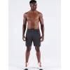 imageNELEUS Mens 7 inch Lightweight Workout Running Shorts with Pockets6083 3 Pack blackGreyRed