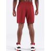 imageNELEUS Mens 7 inch Lightweight Workout Running Shorts with Pockets6083 3 Pack blackGreyRed