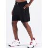 imageNELEUS Mens 7 inch Lightweight Workout Running Shorts with Pockets6083 BlackBlue 2 Pack