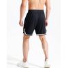 imageNELEUS Mens 7 inch Lightweight Workout Running Shorts with Pockets6085 3 Pack blackGreyNavy Blue