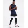 imageNeleus Mens Workout Tank Tops 3 Pack Sleeveless Running Shirts with Hoodie5098 BlackGreyNavy Blue 3 Pack