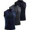 imageNeleus Mens Workout Tank Tops 3 Pack Sleeveless Running Shirts with Hoodie5098 BlackGreyNavy Blue 3 Pack