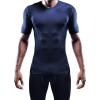 imageNELEUS Mens 3 Pack Athletic Compression Base Layer Workout Shirt5003 Black grey navy Blue 3 Pack