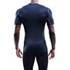 imageNELEUS Mens 3 Pack Athletic Compression Base Layer Workout Shirt5003 Black grey navy Blue 3 Pack