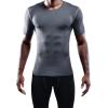 imageNELEUS Mens 3 Pack Athletic Compression Base Layer Workout Shirt5003 Black grey navy Blue 3 Pack