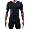 imageNELEUS Mens 3 Pack Athletic Compression Base Layer Workout Shirt5003 Black grey white 3 Pack