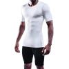 imageNELEUS Mens 3 Pack Athletic Compression Base Layer Workout Shirt5003 Black grey white 3 Pack