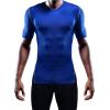 imageNELEUS Mens 3 Pack Athletic Compression Base Layer Workout Shirt5003 Black white blue 3 Pack