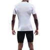 imageNELEUS Mens 3 Pack Athletic Compression Base Layer Workout Shirt5011 3 Pack White