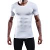 imageNELEUS Mens 3 Pack Athletic Compression Base Layer Workout Shirt5011 3 Pack White