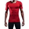 imageNELEUS Mens 3 Pack Athletic Compression Base Layer Workout Shirt5011 3 Packblack grey red