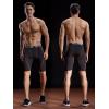 imageNELEUS Mens Compression Shorts Pack of 36012 BlackRed StripeGreen Stripe 3 Pack