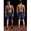 imageNELEUS Mens Compression Shorts Pack of 36012 Blackred StripeGreyNavy Blue 3 Pack