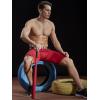 imageNELEUS Mens Compression Shorts Pack of 36012 Blackred StripeGreyRed 3 Pack