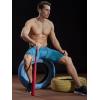 imageNELEUS Mens Compression Shorts Pack of 36012 BlueLight BlueRed 3 Pack