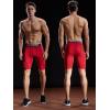 imageNELEUS Mens Compression Shorts Pack of 36012 BlueLight BlueRed 3 Pack