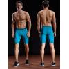 imageNELEUS Mens Compression Shorts Pack of 36012 BlueLight BlueRed 3 Pack