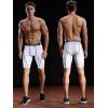 imageNELEUS Mens Compression Shorts Pack of 36012 GreyBlackred StripeWhite 3 Pack