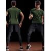 imageNELEUS Mens Dry Fit Mesh Athletic Shirts5033 3 Pack Black grey olive Green