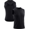 imageNeleus Mens Running Tank Tops 3 Pack Sleeveless Workout Athletic Shirts with Hoods5099 BlackGreyRed 3 Pack