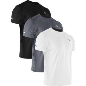 imageNELEUS Mens Dry Fit Mesh Athletic Shirts5016 BlackGreyWhite