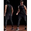 imageNELEUS Dry Fit Workout Athletic Muscle Tank Top Running Shirts with Hoods5036 3 Packblack