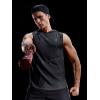 imageNELEUS Dry Fit Workout Athletic Muscle Tank Top Running Shirts with Hoods5036 3 Packblack