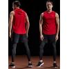 imageNELEUS Dry Fit Workout Athletic Muscle Tank Top Running Shirts with Hoods5036 3 Packblack grey red