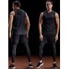 imageNELEUS Dry Fit Workout Athletic Muscle Tank Top Running Shirts with Hoods5036 3 Packblack navy Blue grey