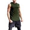 imageNELEUS Dry Fit Workout Athletic Muscle Tank Top Running Shirts with Hoods5036 3 Packolive Green grey blue