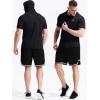 imageNELEUS Dry Fit Workout Athletic Muscle Tank Top Running Shirts with Hoods5084 BlackBlueRed 3 Pack