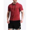 imageNELEUS Dry Fit Workout Athletic Muscle Tank Top Running Shirts with Hoods5084 BlackBlueRed 3 Pack