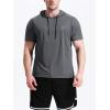 imageNELEUS Dry Fit Workout Athletic Muscle Tank Top Running Shirts with Hoods5084 BlackGreyBlue 3 Pack