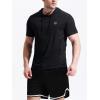 imageNELEUS Dry Fit Workout Athletic Muscle Tank Top Running Shirts with Hoods5084 BlackGreyBlue 3 Pack