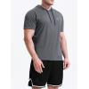 imageNELEUS Dry Fit Workout Athletic Muscle Tank Top Running Shirts with Hoods5084 BlackGreyNavy Blue 3 Pack