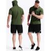 imageNELEUS Dry Fit Workout Athletic Muscle Tank Top Running Shirts with Hoods5084 BlackGreyOlive Green 3 Pack