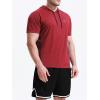 imageNELEUS Dry Fit Workout Athletic Muscle Tank Top Running Shirts with Hoods5084 BlackGreyRed 3 Pack
