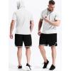 imageNELEUS Dry Fit Workout Athletic Muscle Tank Top Running Shirts with Hoods5084 BlackGreyWhite 3 Pack