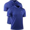 imageNELEUS Dry Fit Workout Athletic Muscle Tank Top Running Shirts with Hoods5118 RedBlueNavy 3 Pack