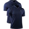 imageNELEUS Dry Fit Workout Athletic Muscle Tank Top Running Shirts with Hoods5118 RedBlueNavy 3 Pack